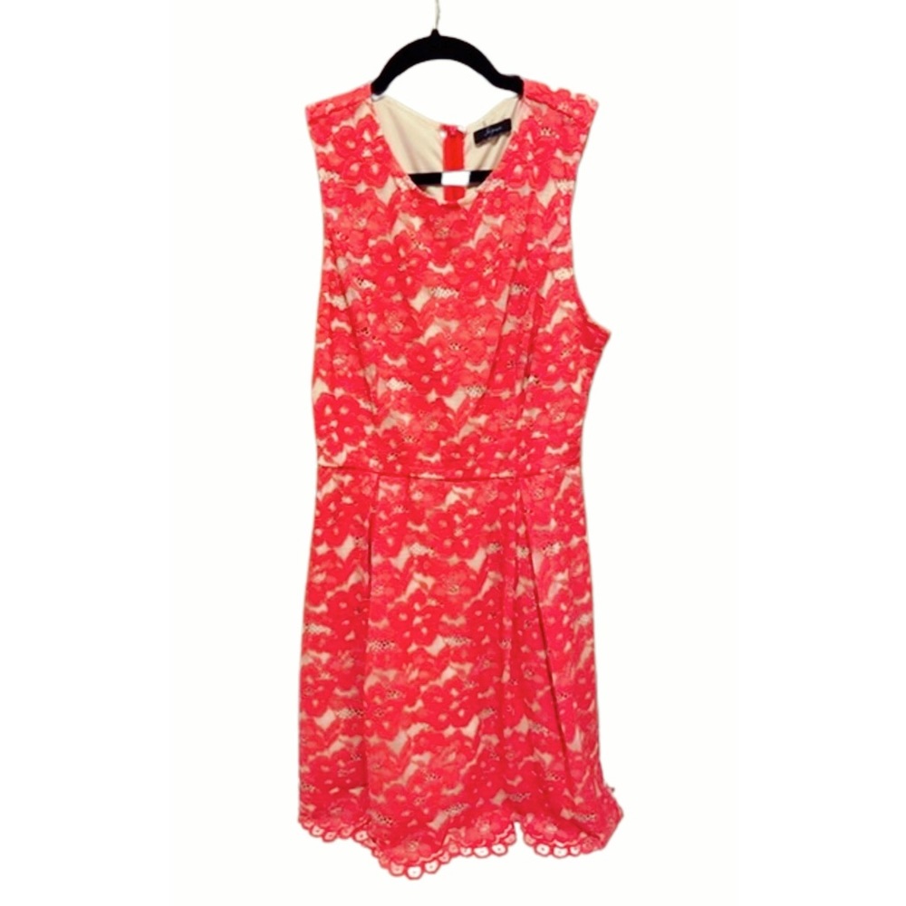 Coral lace dress